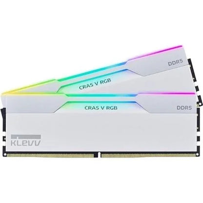 KLEVV CRAS V 64GB 6000MT/s DDR5 memória CL30 Kit of 2 fehér RGB