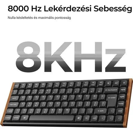 Keychron K3 Ultra 8K Bluetooth / vezeték nélküli magyar Milk POM Red mechanikus billentyűzet fekete