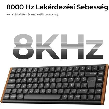 Keychron K3 Ultra 8K Bluetooth / vezeték nélküli magyar Milk POM Red mechanikus billentyűzet fekete