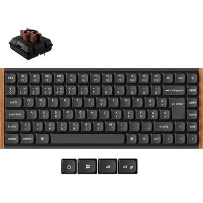 Keychron K3 Ultra 8K Bluetooth / vezeték nélküli magyar Milk POM Brown mechanikus billentyűzet fekete