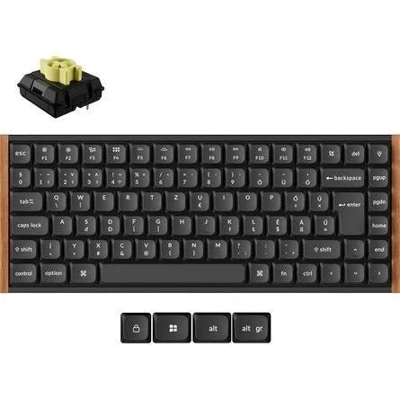Keychron K3 Ultra 8K Bluetooth / vezeték nélküli magyar Milk POM Banana mechanikus billentyűzet fekete