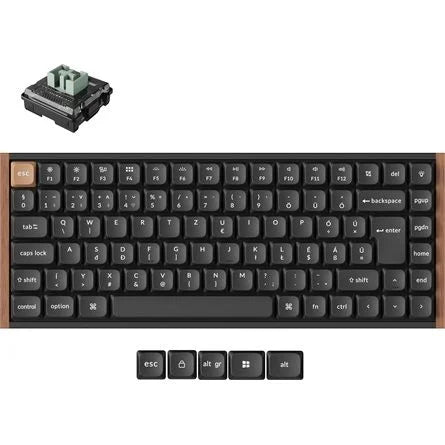 Keychron K3 HE Bluetooth / vezeték nélküli magyar Ultra-fast Lime Magnetic mechanikus billentyűzet fekete