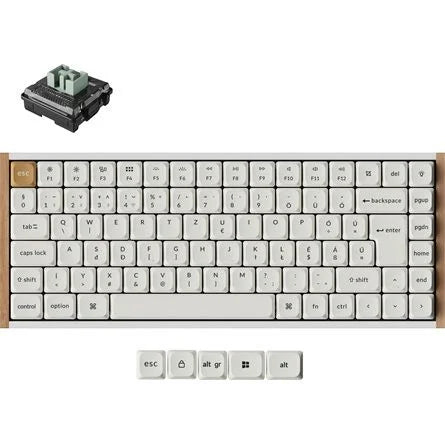 Keychron K3 HE Bluetooth / vezeték nélküli magyar Ultra-fast Lime Magnetic mechanikus billentyűzet fehér