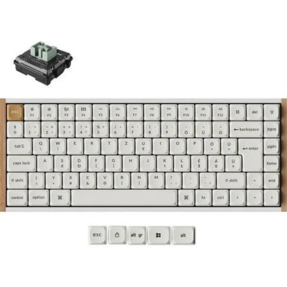 Keychron K3 HE Bluetooth / vezeték nélküli magyar Ultra-fast Lime Magnetic mechanikus billentyűzet fehér