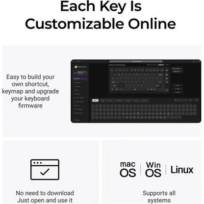 Keychron V1 Ultra 8K Bluetooth / vezeték nélküli magyar Silk POM Brown mechanikus billentyűzet fekete