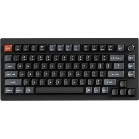 Keychron V1 Ultra 8K Bluetooth / vezeték nélküli magyar Silk POM Banana mechanikus billentyűzet fekete