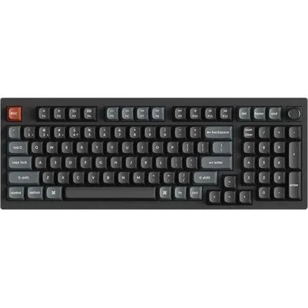 Keychron V5 Ultra 8K Bluetooth / vezeték nélküli magyar Silk POM Red mechanikus billentyűzet fekete