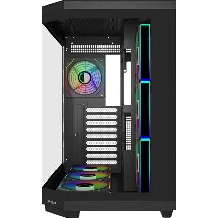 FSP U580 ARGB táp nélküli ablakos Mid Tower számítógépház fekete