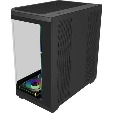 FSP U580 ARGB táp nélküli ablakos Mid Tower számítógépház fekete