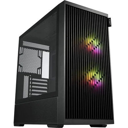 FSP M330 ARGB táp nélküli ablakos Mid Tower számítógépház fekete