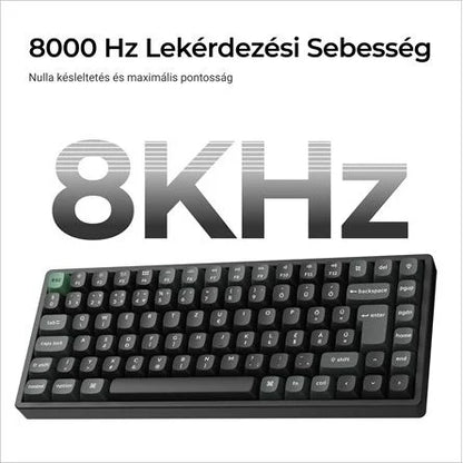 Keychron K2 Ultra 8K Bluetooth / vezeték nélküli magyar Apex Brown mechanikus billentyűzet fekete