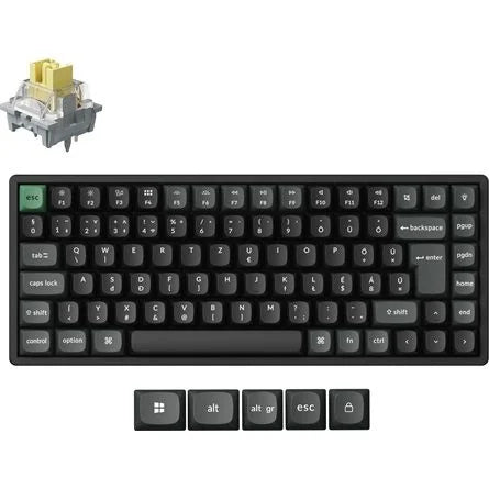 Keychron K2 Ultra 8K Bluetooth / vezeték nélküli magyar Apex Banana mechanikus billentyűzet fekete