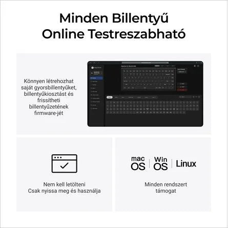 Keychron K2 Ultra 8K Bluetooth / vezeték nélküli magyar Apex Banana mechanikus billentyűzet fekete