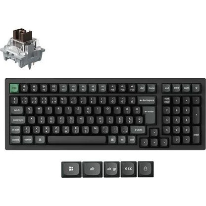 Keychron K4 Ultra 8K Bluetooth / vezeték nélküli magyar Apex Brown mechanikus billentyűzet fekete