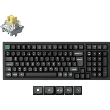 Keychron K4 Ultra 8K Bluetooth / vezeték nélküli magyar Apex Banana mechanikus billentyűzet fekete