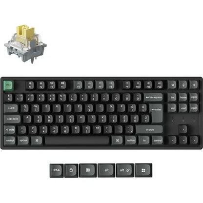 Keychron K8 Ultra 8K Bluetooth / vezeték nélküli magyar Apex Banana mechanikus billentyűzet fekete