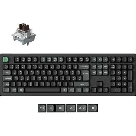 Keychron K10 Ultra 8K Bluetooth / vezeték nélküli magyar Apex Brown mechanikus billentyűzet fekete