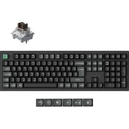 Keychron K10 Ultra 8K Bluetooth / vezeték nélküli magyar Apex Brown mechanikus billentyűzet fekete