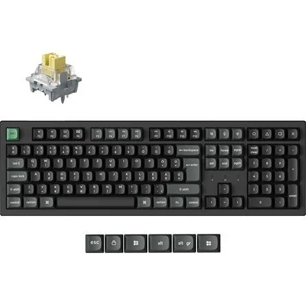 Keychron K10 Ultra 8K Bluetooth / vezeték nélküli magyar Apex Banana mechanikus billentyűzet fekete