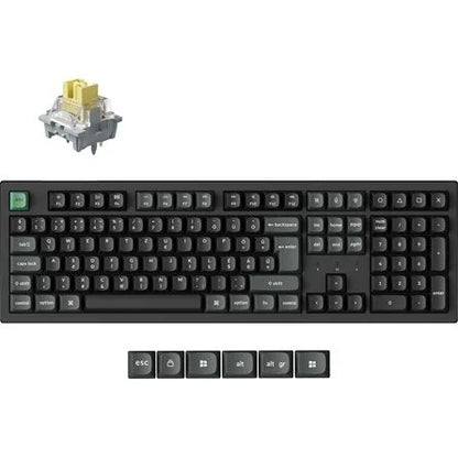 Keychron K10 Ultra 8K Bluetooth / vezeték nélküli magyar Apex Banana mechanikus billentyűzet fekete