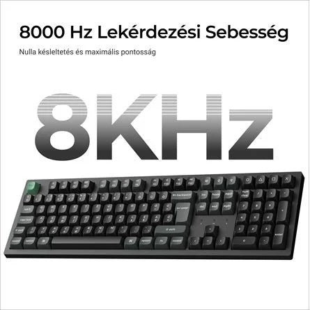 Keychron K10 Ultra 8K Bluetooth / vezeték nélküli magyar Apex Banana mechanikus billentyűzet fekete