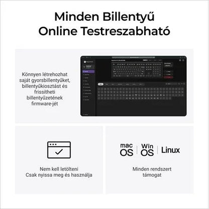 Keychron K10 Ultra 8K Bluetooth / vezeték nélküli magyar Apex Banana mechanikus billentyűzet fekete