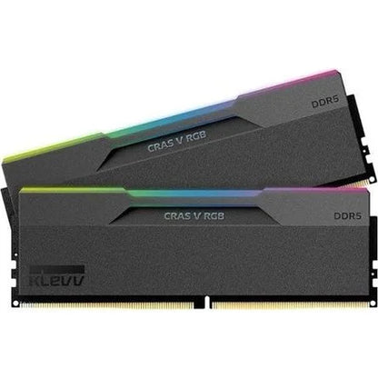 KLEVV CRAS V 64GB 6400MT/s DDR5 memória CL32 Kit of 2 fekete RGB fekete
