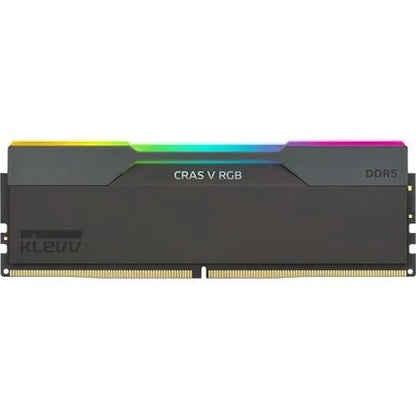 KLEVV CRAS V 64GB 6400MT/s DDR5 memória CL32 Kit of 2 fekete RGB fekete