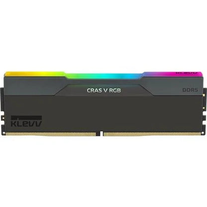 KLEVV CRAS V 64GB 6400MT/s DDR5 memória CL32 Kit of 2 fekete RGB fekete