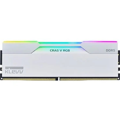 KLEVV CRAS V 64GB 6400MT/s DDR5 memória CL32 Kit of 2 fekete RGB fehér