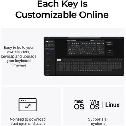 Keychron V5 Ultra 8K Bluetooth / vezeték nélküli magyar Silk POM Banana mechanikus billentyűzet fekete (Csomagolás sérül
