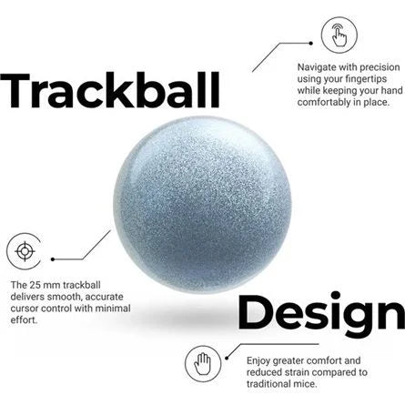 KEYCHRON NAPE PRO WIRELESS TRACKBALL MOUSE fekete