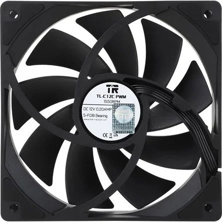 Thermalright TL-C12C rendszerhűtő ventilátor fekete