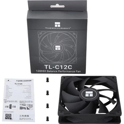Thermalright TL-C12C rendszerhűtő ventilátor fekete