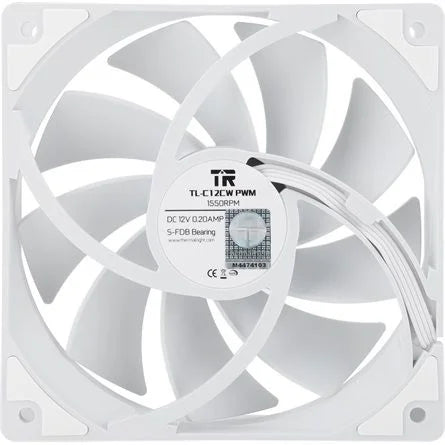 Thermalright TL-C12CW rendszerhűtő ventilátor fehér