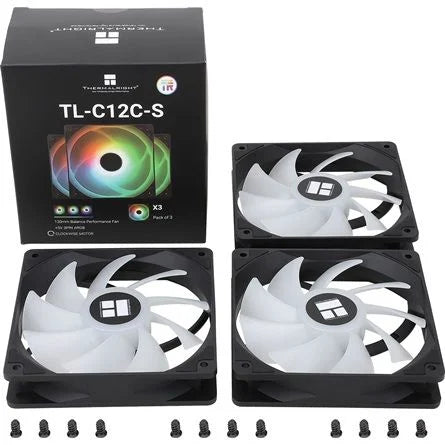 Thermalright TL-C12C-S*3 pack rendszerhűtő ventilátor fekete