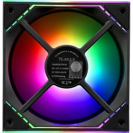 Thermalright TL-M12-S rendszerhűtő ventilátor fekete
