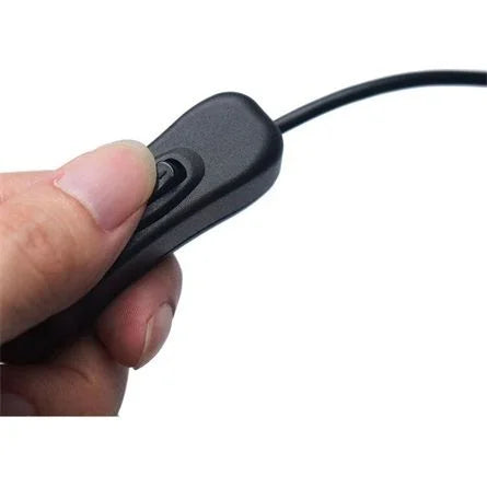 Obsbot USB-C -> USB-A 2.0 M/M adatkábel 1.5m fekete KI/BE kapcsolóval